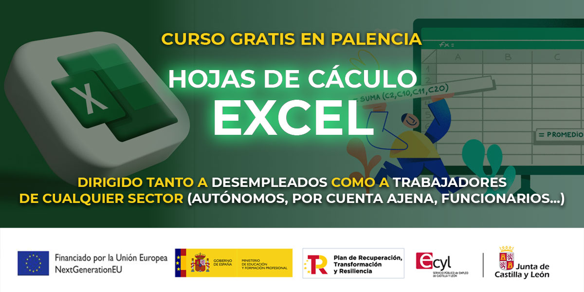 curso gratuito en Palencia de Hojas de cálculo Excel