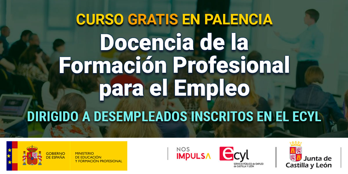 Curso online gratuito en Palencia de Docencia de la formación profesional para el empleo (SSCE0110)