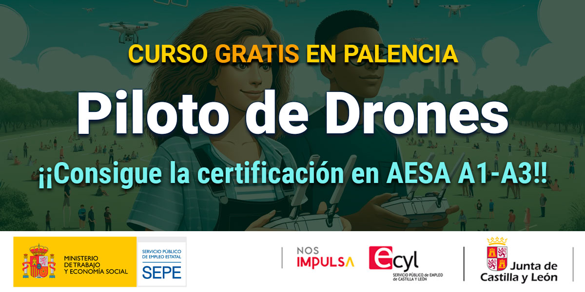 Curso gratis en Palencia de Piloto de Drones