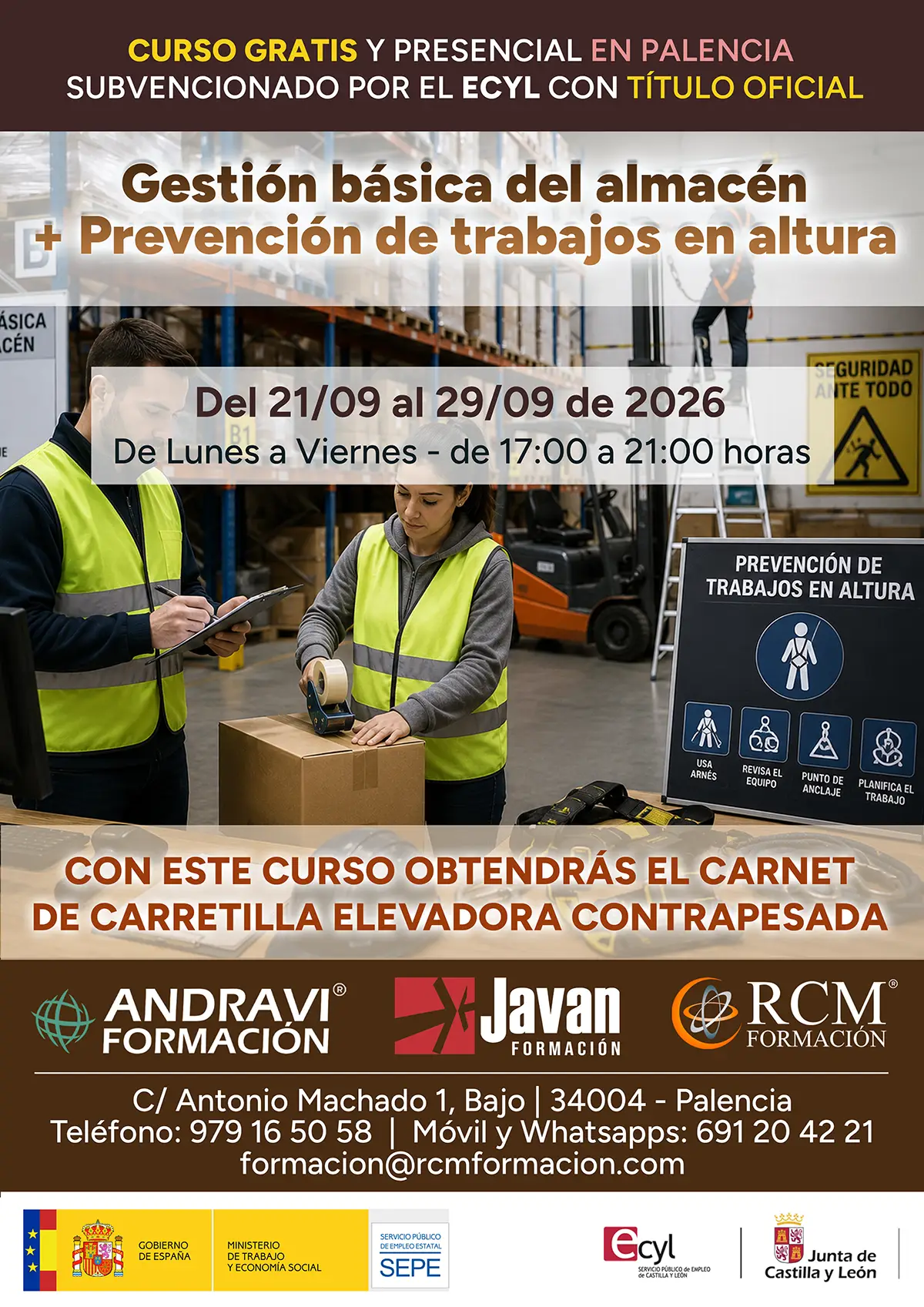 Gestión básica del almacén + Prevención de trabajos en altura